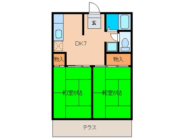 コスモハイツ泉の物件間取画像